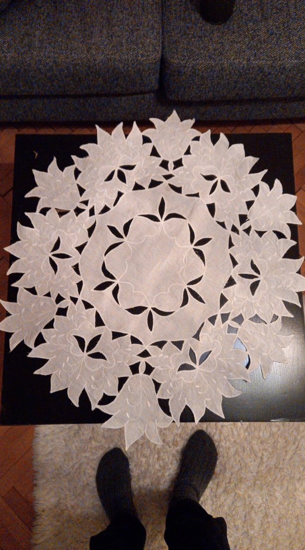 Bohem Tarzı Beyaz Dantel Masa Örtüsü - Görsel 2