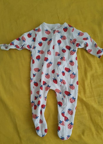 Beyaz Renkli Kız Bebek Fermuarlı Tulum