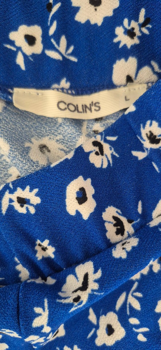 Mavi Çiçekli Pileli Mini Etek - Görsel 4