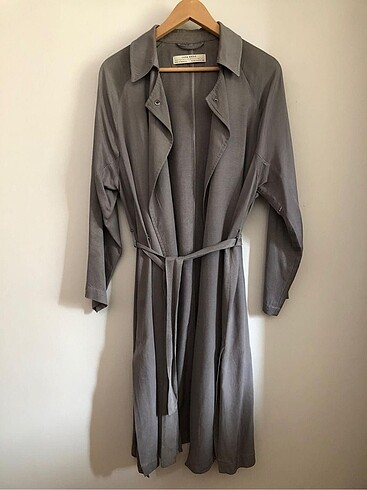 Zara Zara Cupro kumaş trenchcoat