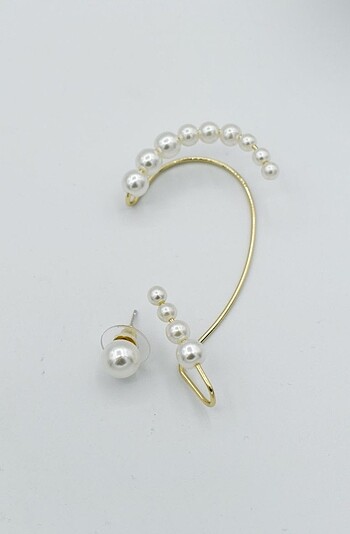İnci Detaylı Kıkırdak Earcuff