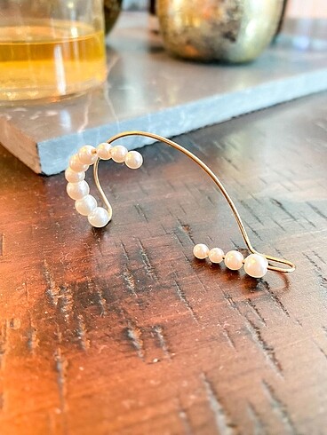 Diğer İnci Detaylı Kıkırdak Earcuff