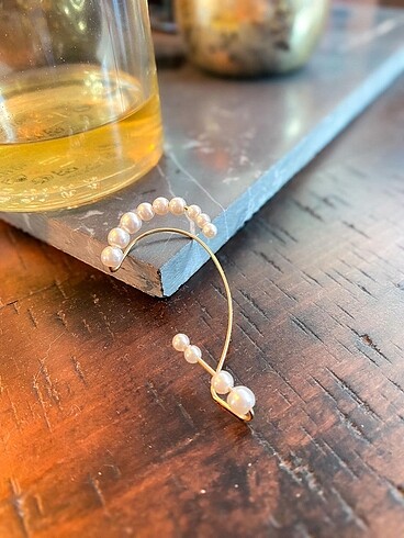 Beden İnci Detaylı Kıkırdak Earcuff