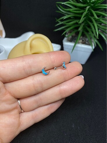  Beden altın Renk Gold & Gümüş Helix Piercing
