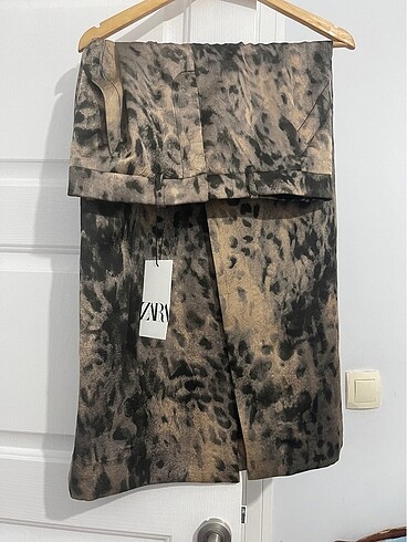 xs Beden Zara leopar desen etek