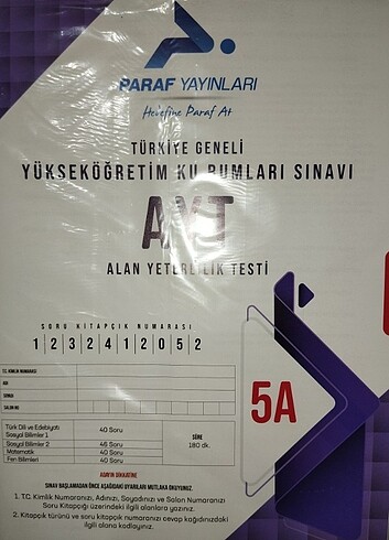 PARAF AYT DENEME 5A