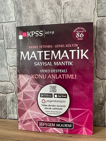 KPSS Pegem Akademi Genel Yetenek Matematik Sayısal mantık konu a