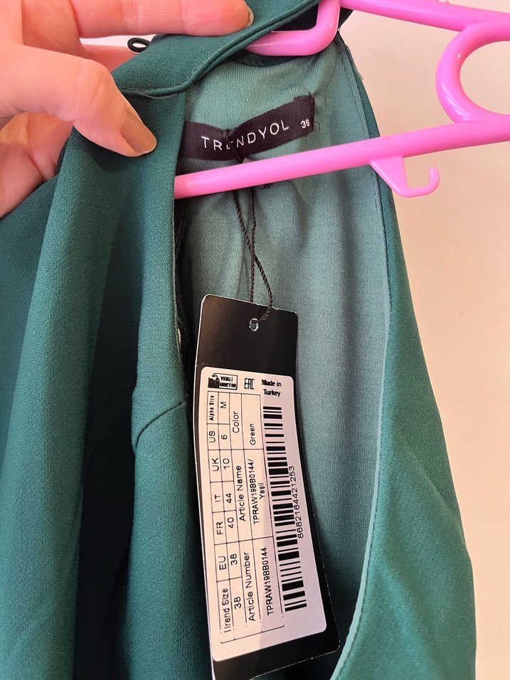 Drapeli Yeşil Midi Abiye Elbise - Görsel 3