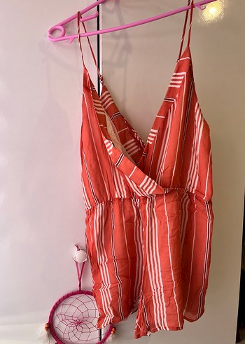 Kırmızı Bağcıklı Bohem Tulum - Görsel 2