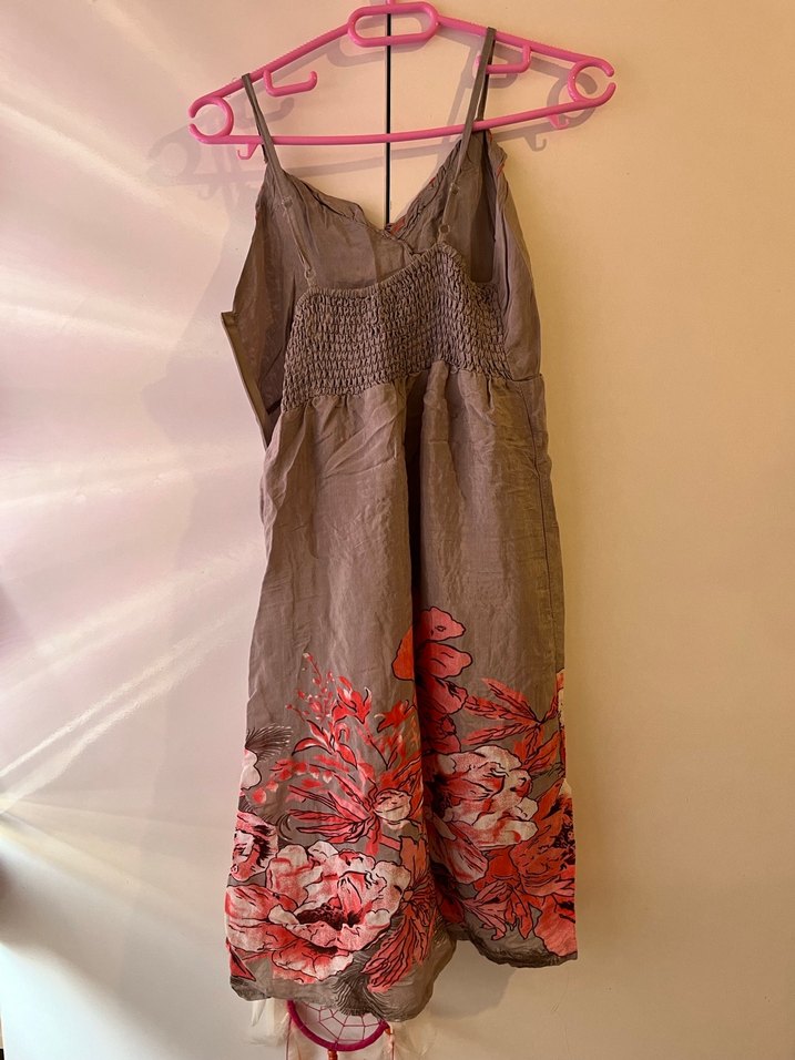 Çiçek Desenli Mini Elbise - Görsel 2