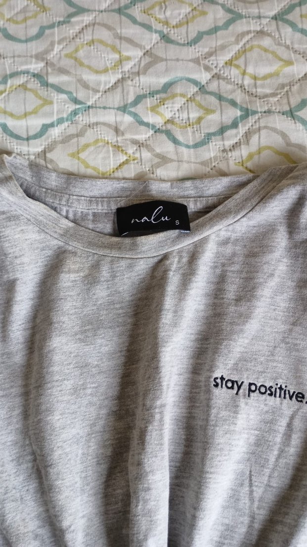 Gri Salaş Bağlamalı Tişört - Görsel 2