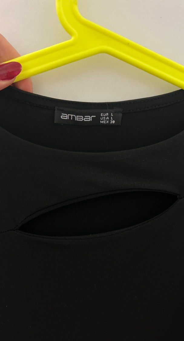 Siyah Uzun Kollu Midi Elbise - Görsel 2