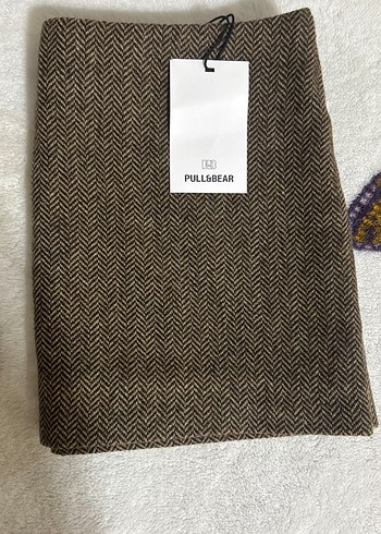 Pull and Bear Kadin Orgu Kase Midi Etek