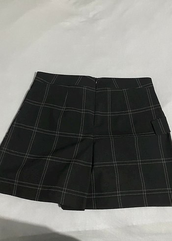 Siyah Ekose Mini Etek - Görsel 2