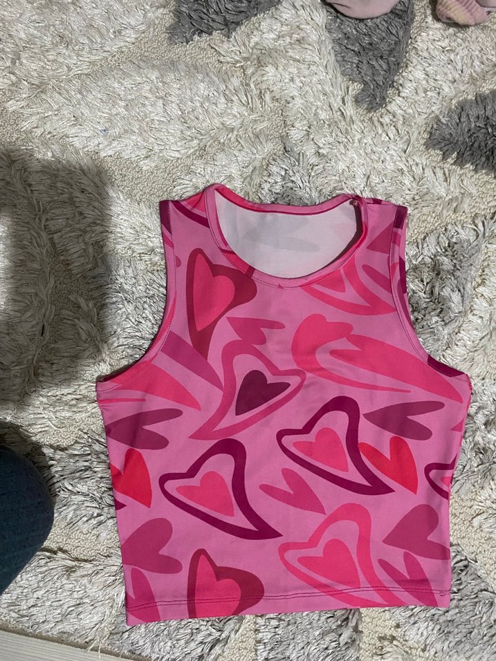 Renkli Kalp Desenli Kolsuz Mini Atlet - Görsel 2