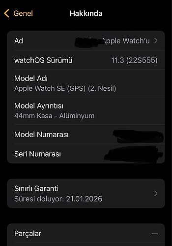  Beden Renk Apple watch SE (2.nesil)