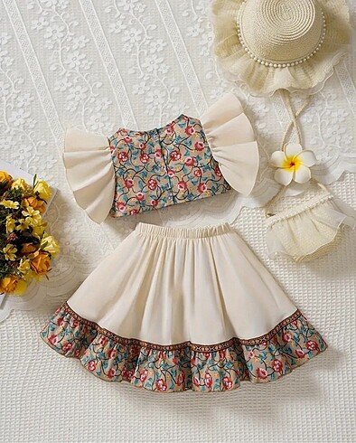 Geometrik desenli elbise 12-18 aylık