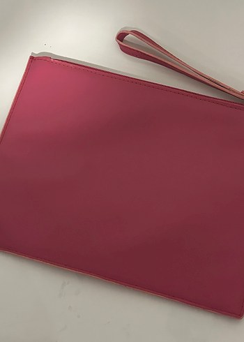 Pembe Deri Çiçekli çocuk Portföy Çanta - Görsel 2