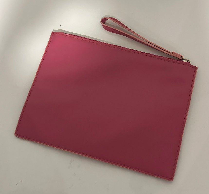 Pembe Deri Çiçekli çocuk Portföy Çanta - Görsel 2