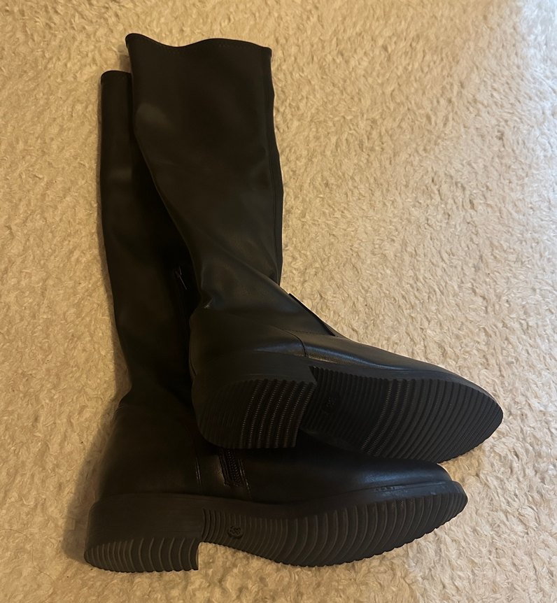 Siyah Deri Diz Üstü ninewest çizme - Görsel 3