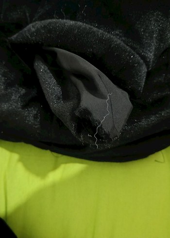 siyah kadife mont ( bir cebi delinmiş dikilebilir) - Görsel 3