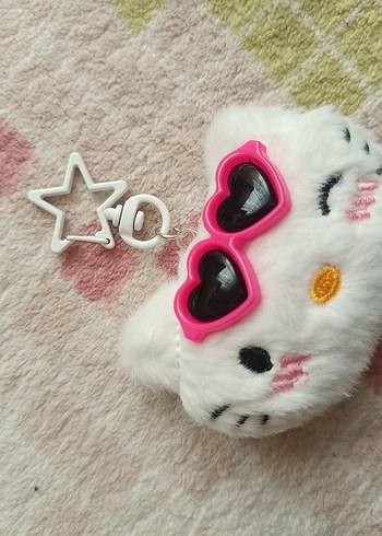 hello kitty gözlüklü çanta süsü, anahtarlık - Görsel 2