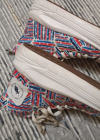 USPA Çok Renkli Yüksek Topuklu Kadın Spor Ayakkabı - Görsel 6