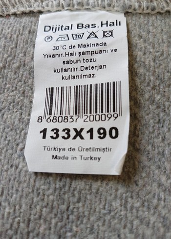  Beden gri Renk Dijital baskılı halı