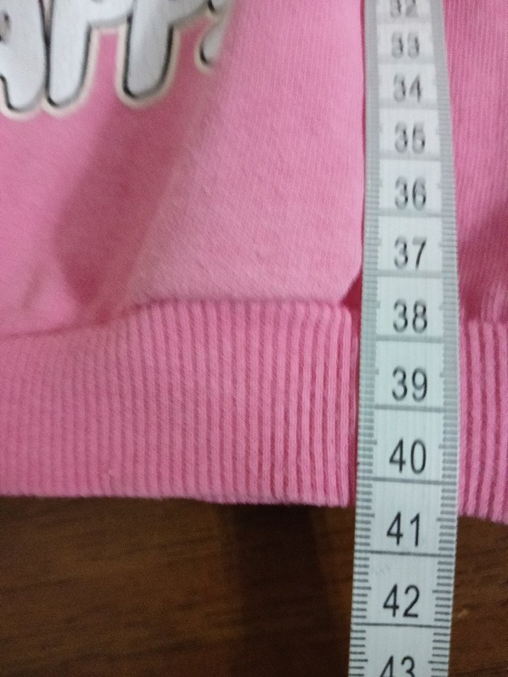 Kız Çocuk Pembe Baskılı Sweatshirt  5  6  yaş - Görsel 5