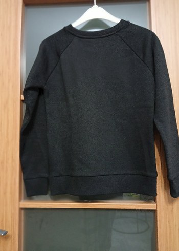 XS  Siyah Kadın Sweatshirt - Görsel 2