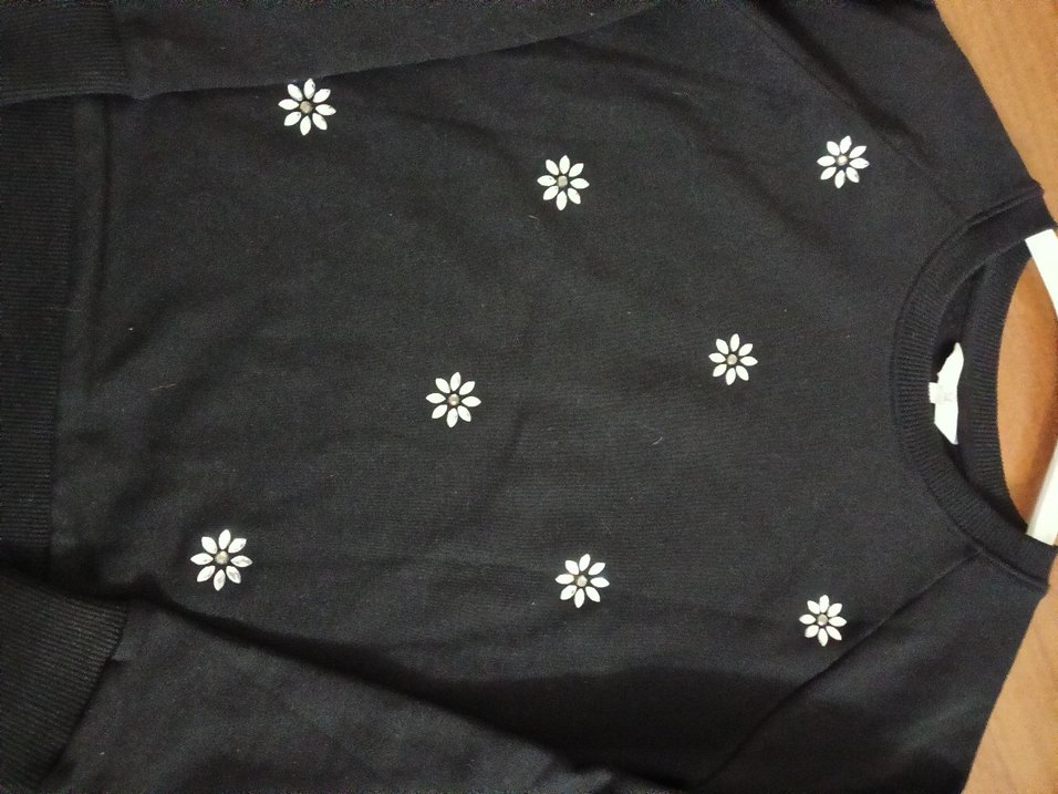 XS  Siyah Kadın Sweatshirt - Görsel 3