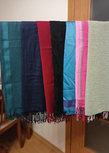 Kadın Renkli  Şal, Dökümlü - Görsel 2