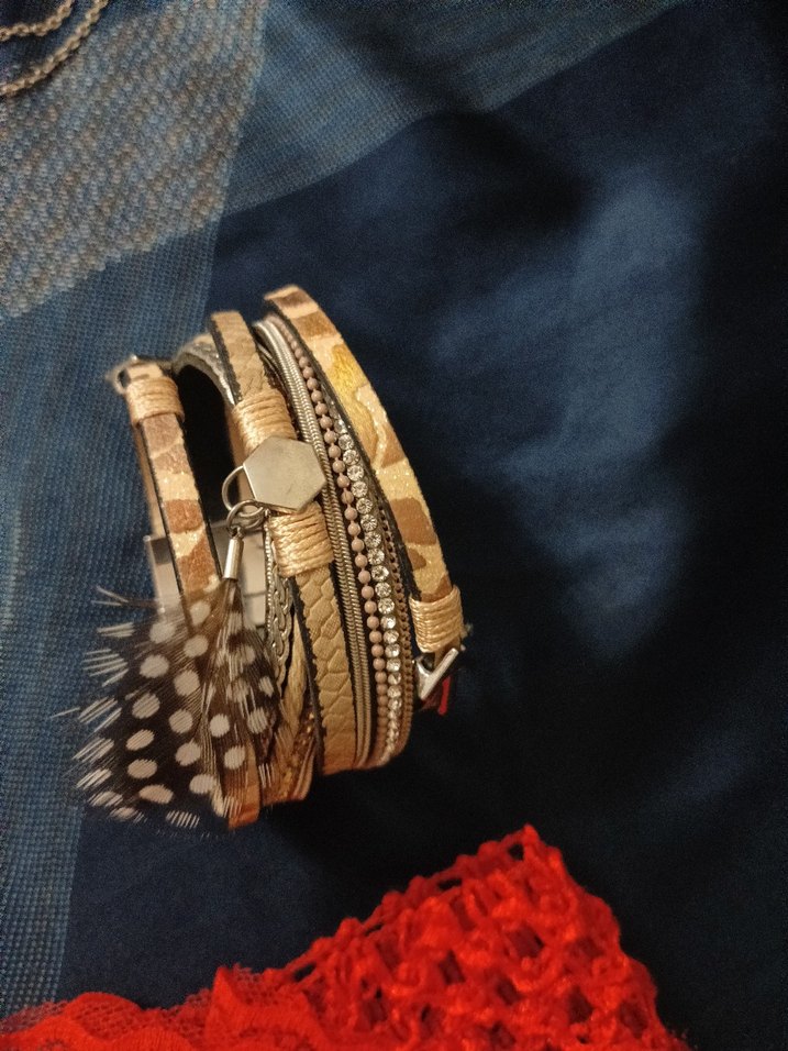 Renkli Boncuklu Bohem Kız Aksesuar Seti - Görsel 2