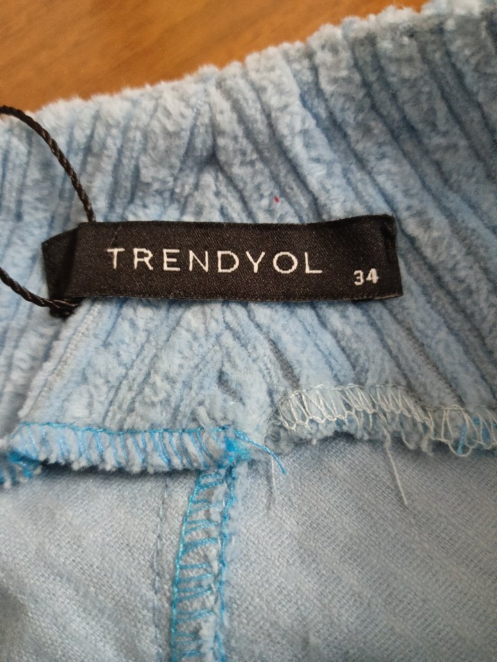 Trendyol 34 beden Mavi Kemerli Mini  Etek - Görsel 5