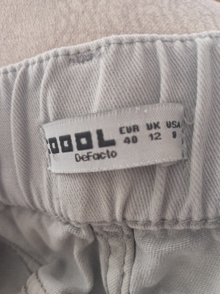 Gri Rahat Kesim Kadın Denim Pantolon 40 beden defacto - Görsel 4