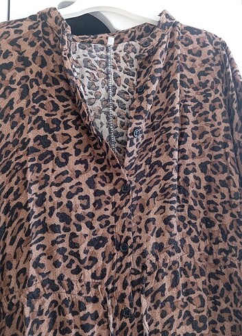 xl Beden Leopar elbise 