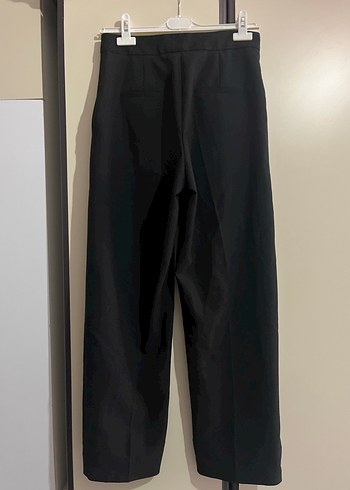 Siyah Kadın Kumaş Pantolon Midi Boy - Görsel 5