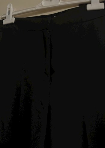 Siyah Kadın Kumaş Pantolon Midi Boy - Görsel 3