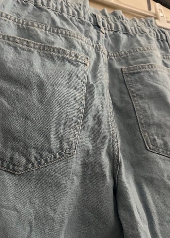 Pastel Mavi Rahat Kesim Kadın Kot Pantolon - Görsel 5