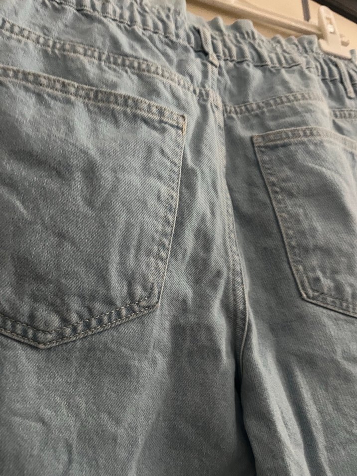 Pastel Mavi Rahat Kesim Kadın Kot Pantolon - Görsel 5