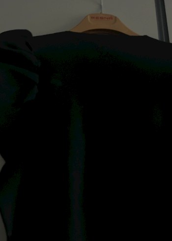 Siyah Kadın Fırfırlı Uzun Kollu Bluz - Görsel 6