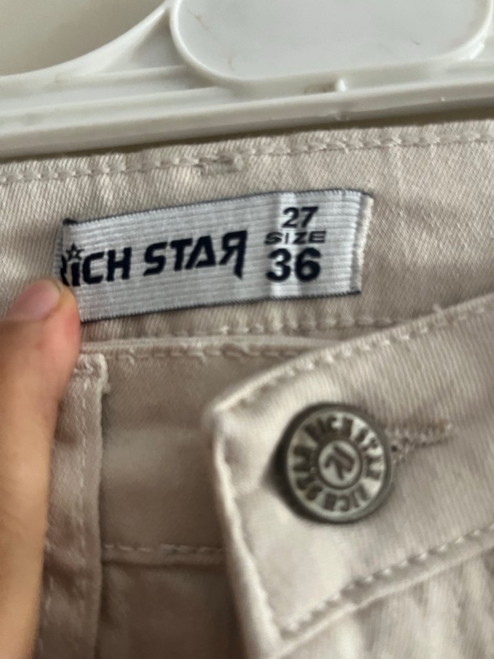 Beyaz Regular Fit Midi Kadın Keten Jean - Görsel 3