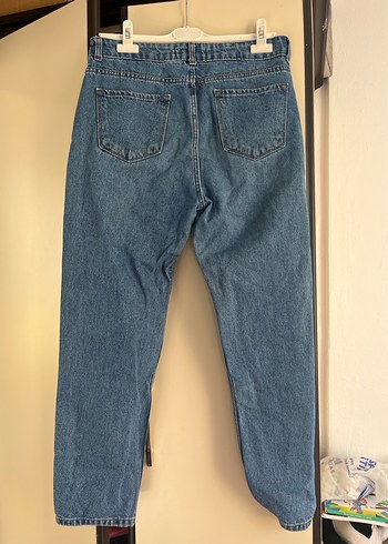 Mavi Bol Kesim Midi Kot Pantolon - Görsel 3