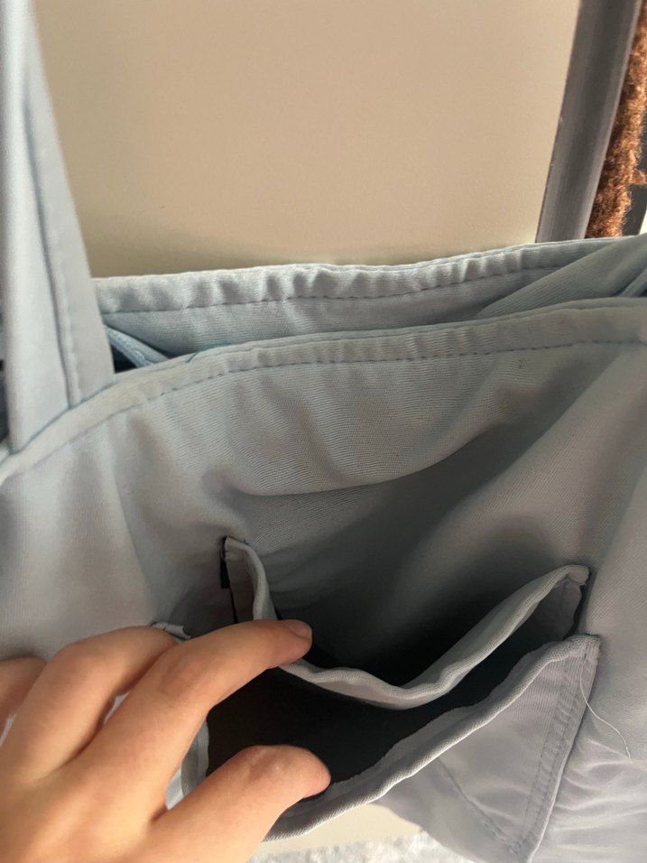 Buz mavisi Minimalist Kadın Omuz Çantası - Görsel 3