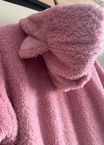 Pembe Peluş Kız Sweatshirt - Görsel 4