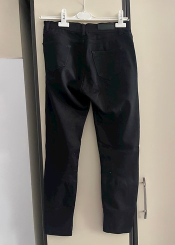 Siyah Midi Kadın Denim Pantolon - Görsel 4