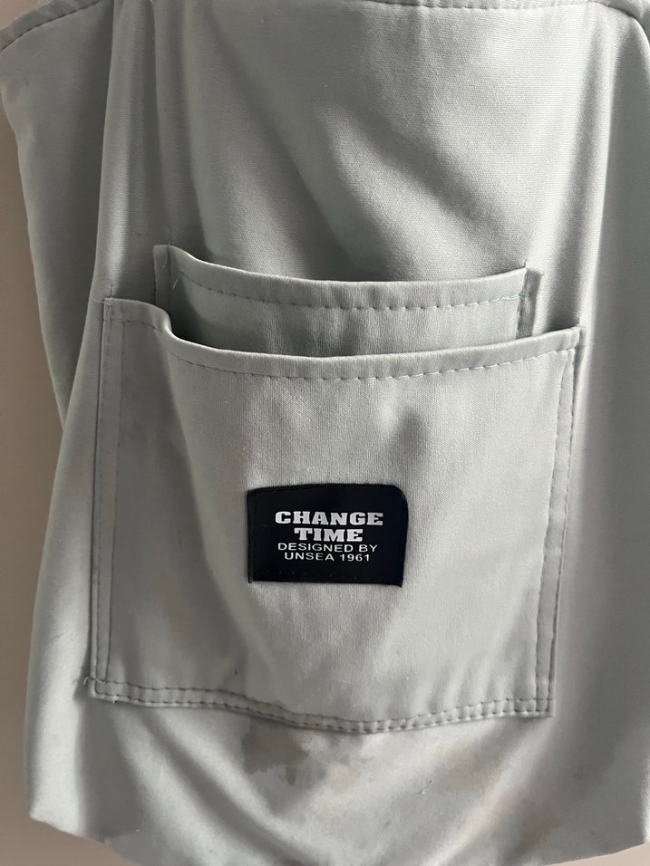 Su yeşili Keten Kumaş Kadın Çanta - Görsel 2