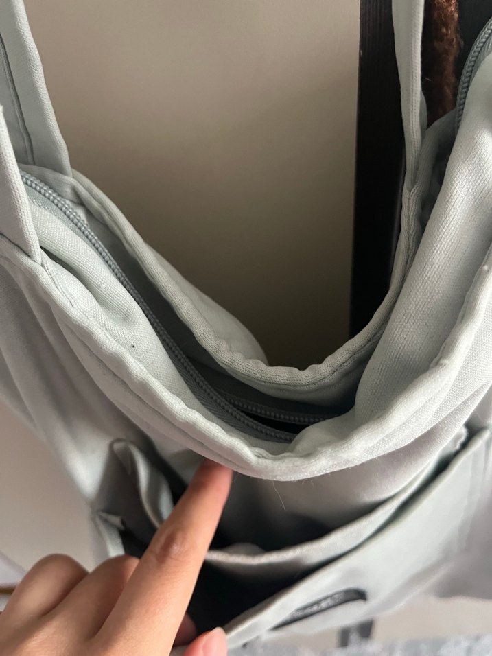 Su yeşili Keten Kumaş Kadın Çanta - Görsel 3