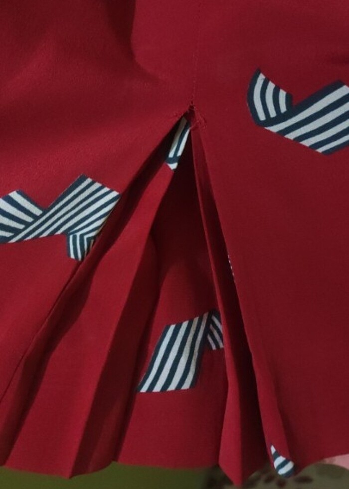 Vintage bordo etekli takim - Görsel 5