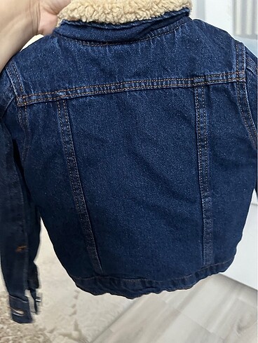 Erkek bebek içi yünlü kot ceket - Görsel 3